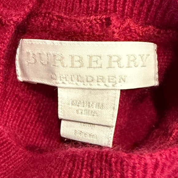 Burberry Kids Red Knit Long-Sleeve Dress - Picture 5 of 12